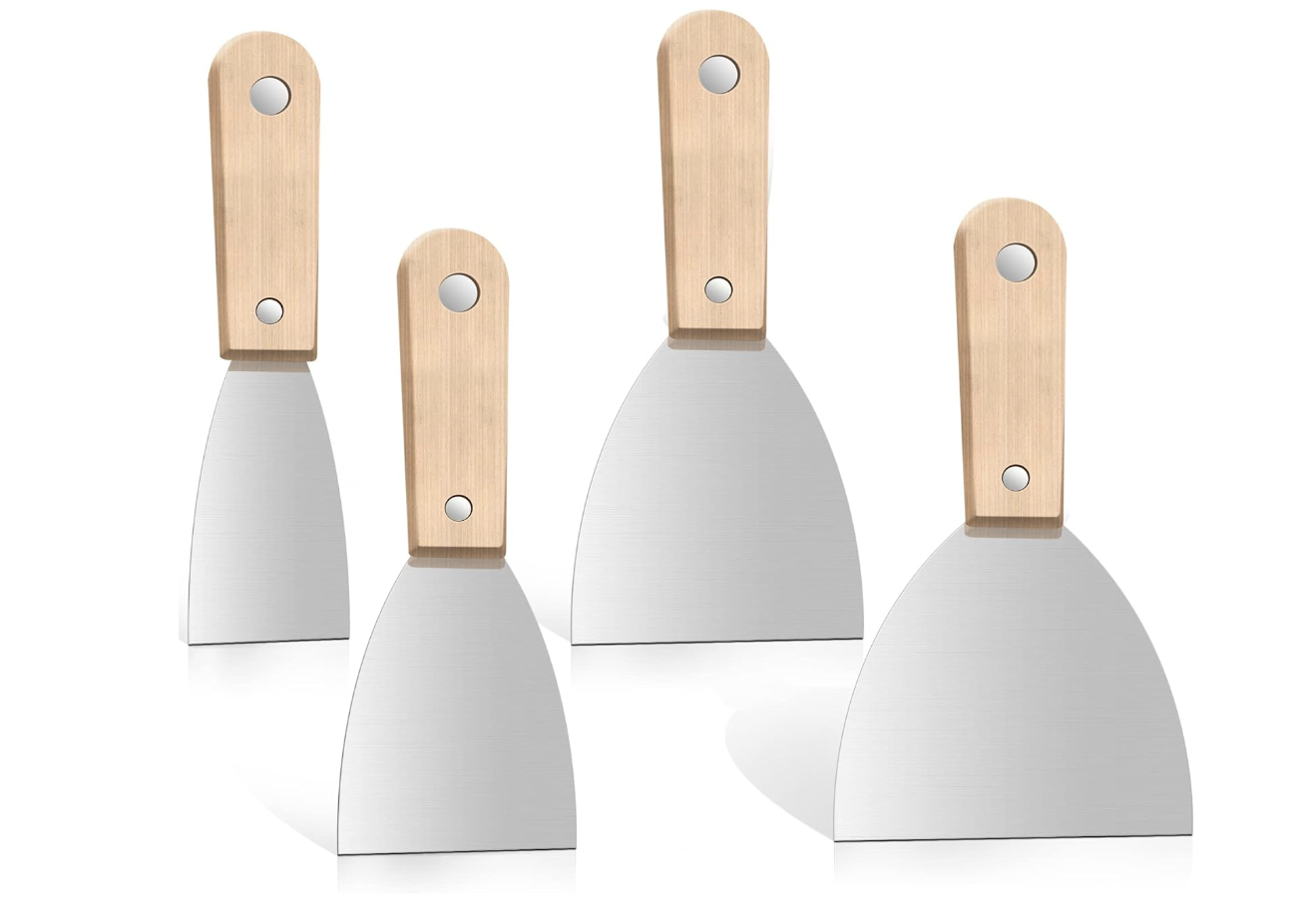 Lee loves cooking with a stainless steel paint scraper.